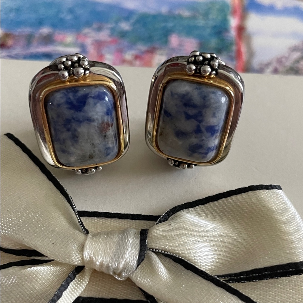 Artisan Blue and Silver Earrings